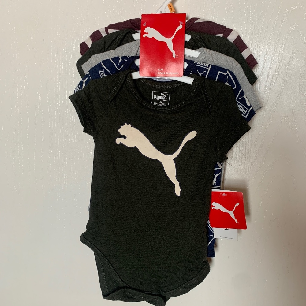 New with tags Puma 12 month onesies